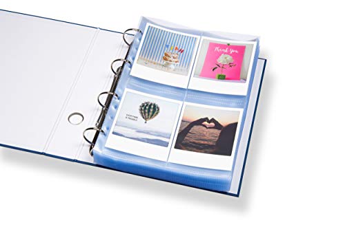 perfect line 100 fundas para guardar transparentes A4, divididas en 4 partes A6, lámina transparente con inserción por el alto