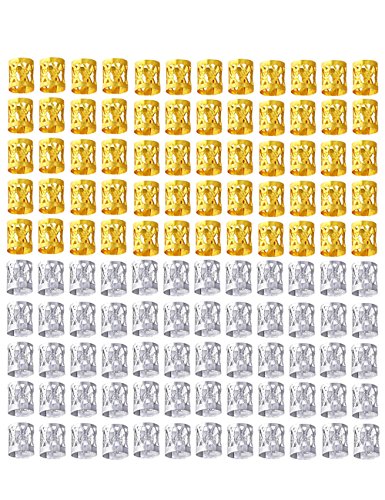 Perlas de 120 piezas trenzado 8 mm Metal puños trenzado adorno para cabello pelo joyería