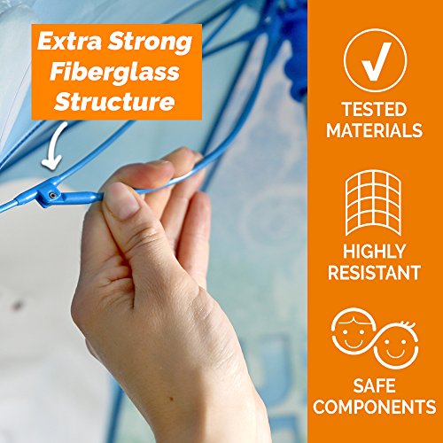 PERLETTI Paraguas Transparente Niño Niña Amarillo - Paraguas de Burbuja y Ribete Reflectante - Resistente Antiviento con Apertura Manual de Seguridad - 3/6 Años - Diámetro 64 cm Cool Kids - Verde