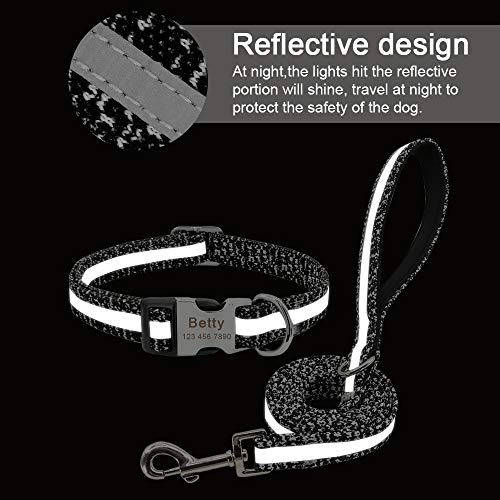 PET ARTIST Collares para Perros Personalizables para Perros pequeños, medianos y Grandes, Collar para Perro con Nombre Grabado Reflectante para Perro Bulldog francés Bulldog Boxer Pastor alemán