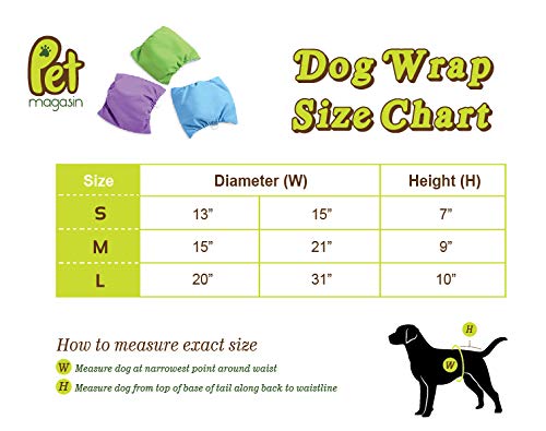 PET MAGASIN Pañales para Perro Cubre Panza Lavables [Juego de 3 Piezas] Pañales Reutilizables y amigables con el Medio Ambiente (Solid, S)