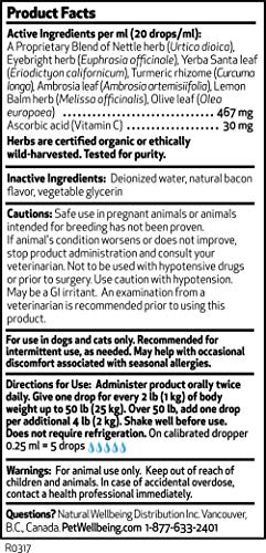 Pet Wellbeing - Oro Ortiga-Eufrasia para Los Gatos - El Apoyo A Molestias Ocasionales Asociados con Las Alergias De Temporada En Los Gatos - 2 Oz (59 ML)