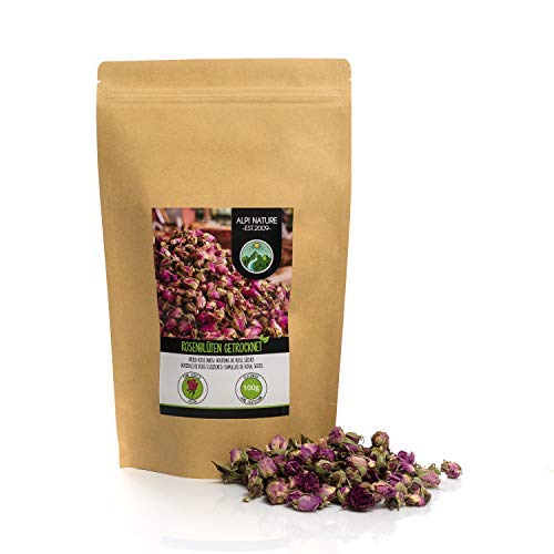 Pétalos de rosa secos (100g), capullos de rosa secos, té de pétalos de rosa de floración controlada, té de capullos de rosa