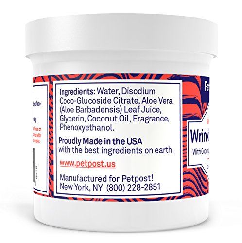 Petpost | Toallitas Limpiadoras de Arrugas Bulldog para Perros - Limpian y Alivian Arrugas y Pliegues de Pugs - 100 Almohadillas de Algodón Ultra Suave Humedecidas en Solución de Aceite de Coco