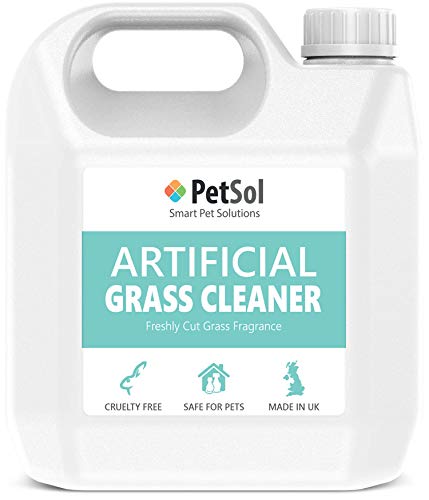 PetSol Limpiador césped Artificial para Perros y Mascotas 3 en 1 Concentrado Hace 30 litros. Desinfectante, Desodorizador, removedor de la orina. Elimina Musgo y Algas. Fragancia Césped Fresco (1L)