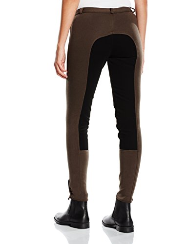 Pfiff 101197 - Pantalones de equitación para mujer, color Marrón (Brown/Black), talla 38