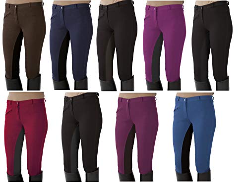 Pfiff 101197 - Pantalones de equitación para mujer, color Marrón (Brown/Black), talla 38