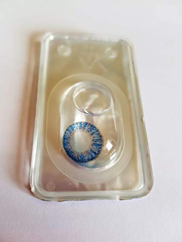 PHANTASY Eyes® HOLLYWOOD Lentillas de color natural (TOPAZ AZUL) 1 par (2 PIEZAS) - sin dioptrías + INCLUYE ESTUCHE GRATIS