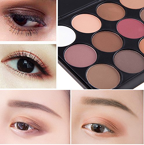 PhantomSky 15 Colores Sombra De Ojos Paleta de Maquillaje Cosmética - Perfecto para Uso Profesional y Diario