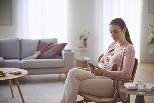 Philips Avent SCF395/11 - Sacaleches eléctricos individual silencioso con cojín masajeador, 8 ajustes de estimulación y 16 de extracción, biberón natural de 125 ml incluido, color rosa