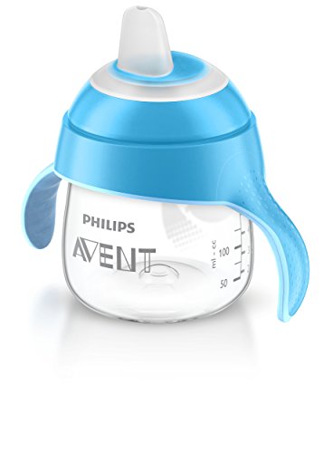 Philips Avent SCF751/05 - Vaso con boquilla blanda, diseño pingüino, para 6 meses, 200 ml, color azul