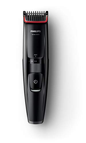 Philips BT5200/16 - Barbero con cuchillas metálicas y peine-guía integrado, color negro