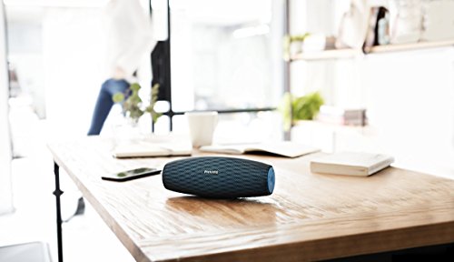 Philips Everplay BT7900A - Altavoz Bluetooth (Potente y portátil de pie, Resistente al Agua, con micrófono, Correa USB) Color Azul