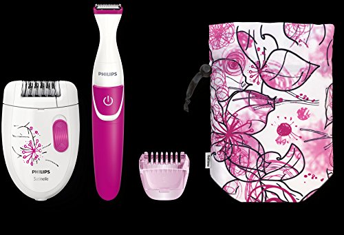 Philips HP6548/01 - Set con depiladora, perfilador y bolsa para guardar