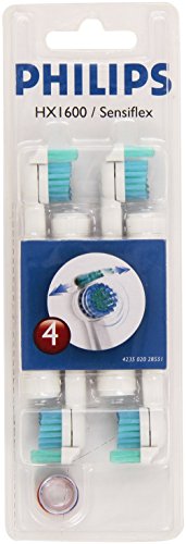 Philips HX2014/30 Sonicare Sensiflex - Cabezales para cepillo de dientes eléctrico (4 unidades)