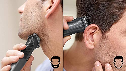 Philips MULTIGROOM Series 3000 Cara y cabello 9 en 1 MG3757/15 - Afeitadora (Acero inoxidable, 70 min, Integrado)