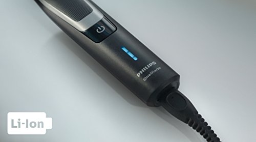Philips OneBlade Pro QP6510/30 - Recortador de barba con peine de precisión de 12 longitudes, recorta, perfila y afeita, recargable