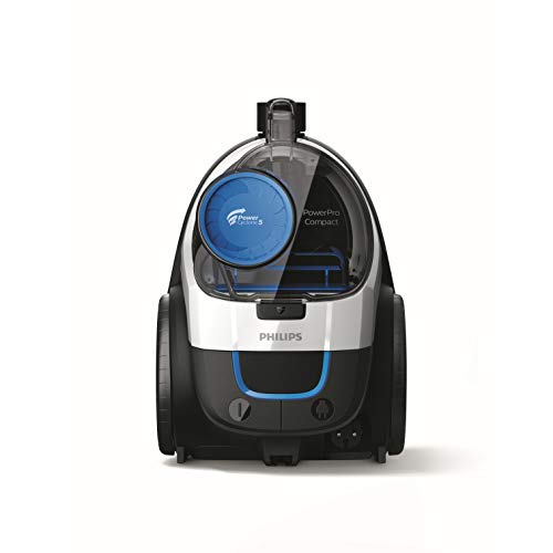 Philips PowerPro Compact FC9332/09 - Aspirador con Sistema Ciclonico sin Bolsa, Deposito 1.5 L, Filtro Antialergias, Facil de Limpiar