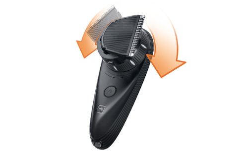 Philips QC5580/32 - Cortapelos con cabezal con giro de 180º para un mejor alcance. Incluye cabezal de corte con peine de 14 posiciones y cabezal de afeitado, red + recargable, negro