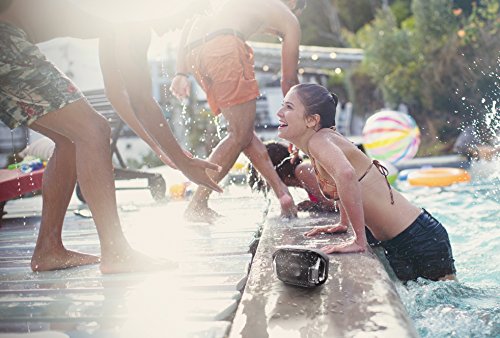 Philips SB300B/00 - Altavoz Bluetooth portátil inalámbrico (Luces LED, a Prueba de Agua IPX7 y Golpes, LED Multicolor), Negro