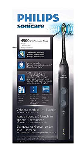 Philips Sonicare ProtectiveClean HX6830/44 - Cepillo de Dientes Eléctrico con sensor de presión, tecnología BrushSync y 2 modos de limpieza, color negro