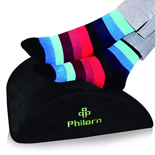 PHILORN Reposapiés Debajo del Escritorio, Cojín Reposapies, Almohada para los Pies Ergonómico Antideslizante con Espuma Suave de Alta Densidad, Alivie Las Piernas, la Cadera, los Muslos en la Oficina