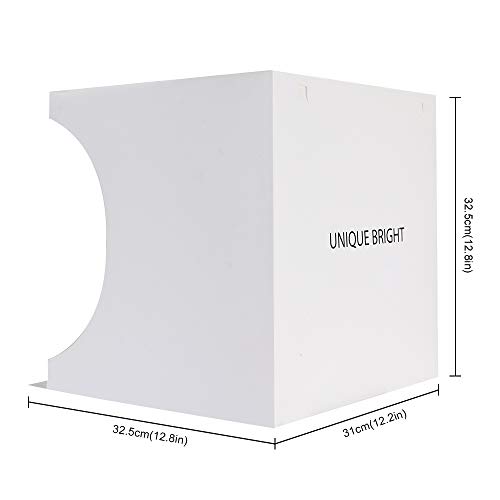 Photo Light-Box Portable Photography Studio Light 30 * 30cm Kit de Disparo para pequeños Productos Joyas Cabina Plegable Cubo Suave Blanco con 3 Colores LED Luces Circulares