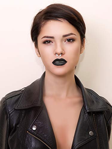 Piercing de aro de acero inoxidable quirúrgico, para cartílago, helix, tragus, cejas, calibre 16 (estilo 4)