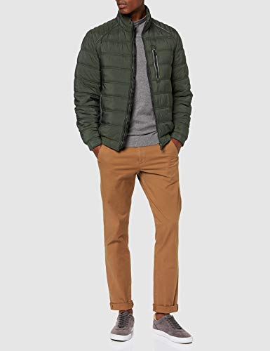 Pierre Cardin Blouson Techno Down Denim Academy Chaqueta, Marrón (Olivebrown 6440), Large (Talla del Fabricante: 52) para Hombre