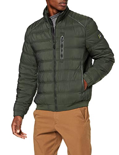 Pierre Cardin Blouson Techno Down Denim Academy Chaqueta, Marrón (Olivebrown 6440), Large (Talla del Fabricante: 52) para Hombre