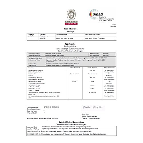 Pierre Cardin - Cinturón de hombre de auténtica piel de búfalo de 4 mm, para pantalón vaquero, talla XXL, negro/marrón Negro negro