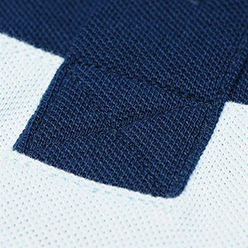 Pierre Cardin - New Season - Polo de piqué para hombre, 100% algodón, corte y costura, con cuello de piqué, con bordado de la firma Azul marino/Azul claro S