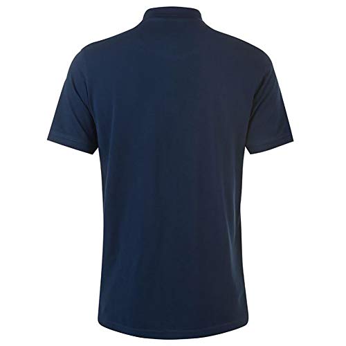 Pierre Cardin - New Season - Polo de piqué para hombre, 100% algodón, corte y costura, con cuello de piqué, con bordado de la firma Azul marino/Azul claro S