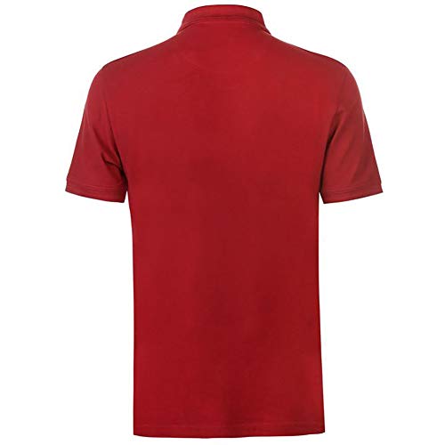 Pierre Cardin - New Season - Polo de piqué para hombre, 100% algodón, corte y costura, con cuello de piqué, con bordado de la firma rojo/azul marino XL