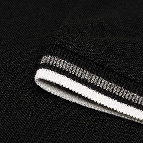 Pierre Cardin - Polo de manga corta para hombre. Negro gris oscuro 50