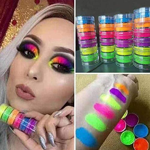 Pigmento de sombra de ojos Shimmer duradero brillo cosmético Sombra de ojos mineral Maquillaje de ojos Sombra de ojos Pigmentos en polvo conjunto de delineadores de ojos de sombra de ojos fluorescente