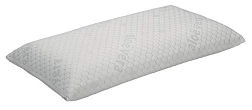 Pikolin Home - Almohada viscoelástica Aloe Vera, hilo plata doble funda35 x 75 cm (Todas las medidas)