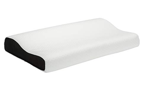 Pikolin Home - Almohada viscoelástica ergonómica, con doble funda, acabado aloe vera, firmeza media-baja, 30x50cm, altura 7-11cm