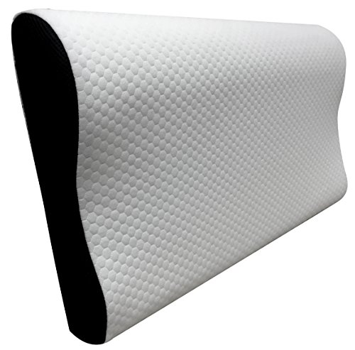 Pikolin Home - Almohada viscoelástica ergonómica, con doble funda, acabado aloe vera, firmeza media-baja, 40x70cm, altura 7-11cm