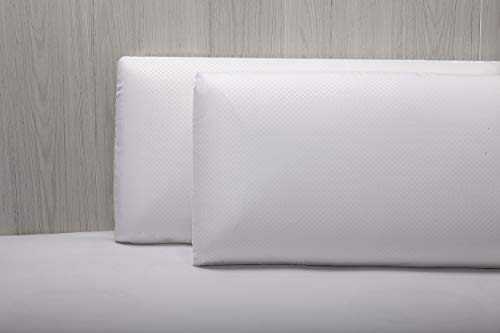 Pikolin Home - Pack de 2 almohadas viscoelásticas (desenfundable), firmeza media, 35x70cm, altura 12cm (Todas las medidas)