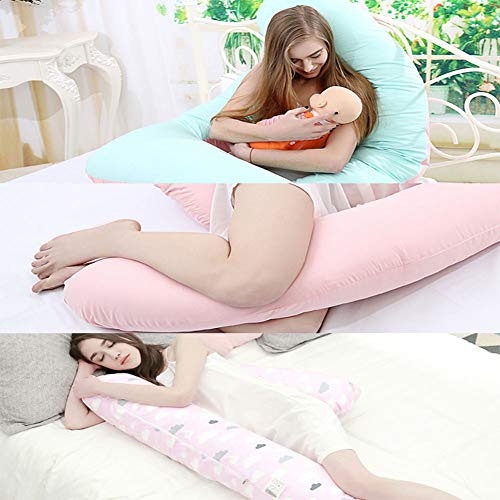 Pillow-LQ Almohada Lumbar para Mujeres Embarazadas, Almohada Lumbar para el Vientre, Almohada Lumbar para Dormir Lateral, Almohada para Levantamiento de estómago Color 2
