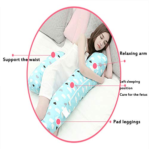 Pillow-LQ Almohada Lumbar para Mujeres Embarazadas, Almohada Lumbar para el Vientre, Almohada Lumbar para Dormir Lateral, Almohada para Levantamiento de estómago Color 2
