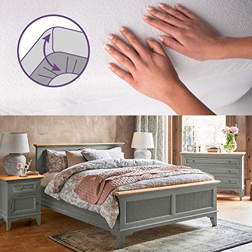 PIMPAM Factory Protector de Colchón Impermeable de Algodón, Transpirable y Antiácaros, Funda Cubre Colchón, Cubrecolchon para Cama, Fabricado en España. 90x190/200 cm