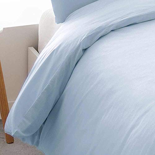 PimpamTex – Juego de Fundas para Edredón y Almohada 100% Algodón, Fundas nórdicas y Fundas de Almohada Disponibles en Diferentes tamaños y Estampados – (240_x_220_cm, Tintura Celeste)