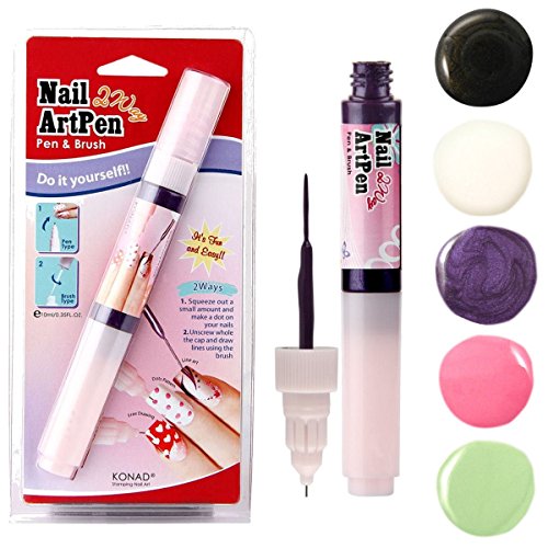 Pincel decoración doble Silver Konad Original. Nail Art Pen Konad España