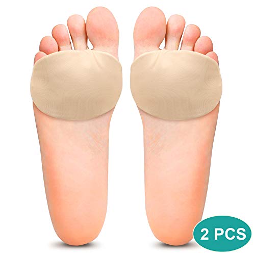 PINCOU Almohadilla De Gel Para El Metatarso, Cojines y Almohadillas de Pies Antideslizante Suela con Almohadillas de Silicona Incorporada, Antepié Cojín para Mujer y Hombre