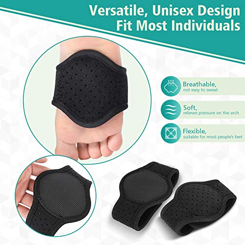 PINCOU Soporte de arco para fascitis plantar, 1 par de plantillas ortopédicas antideslizantes para fascitis plantar, soporte de arco de silicona con compresión para pie plano