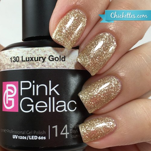 PINK Gellac color 130 Luxury Gold Esmalte Gel Permanente 14 días