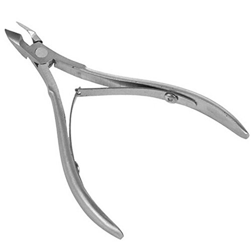 Pinkiou 3 piezas de piel muerta quitar conjunto tijeras de uñas tenedor pinzas Nipper Clipper cortar Kit manicura herramienta para el arte del clavo