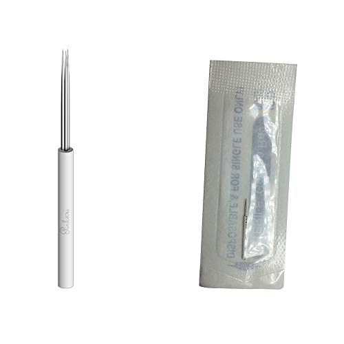 Pinkiou 3R Tattoo Needles Cejas Microblading Blades para plumas de tatuaje (50 piezas)